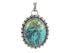 Sterling Silver Natural Turquoise Artisan Pendant, (SP-5962)